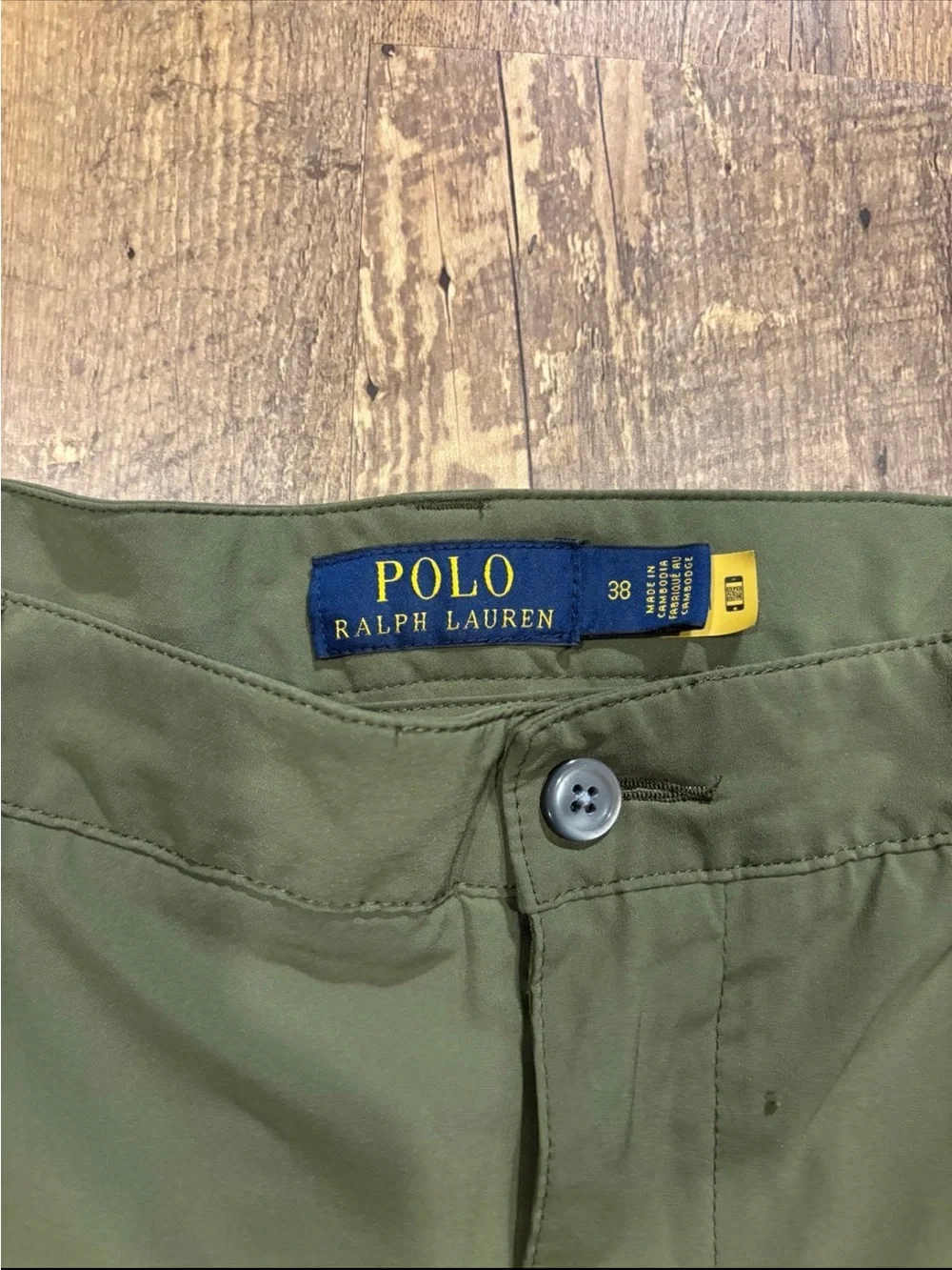 Men's Polo Ralph Lauren Army Green Stretch hybrid Shorts Sz 38